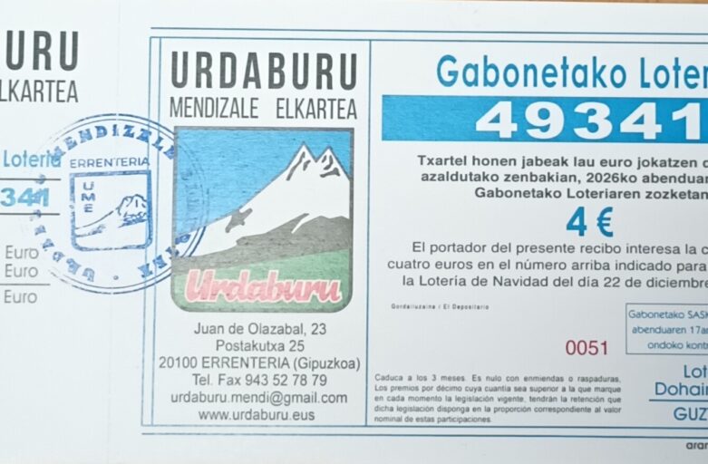 2026ko Gabonetako loteria (Urdaburu ME)